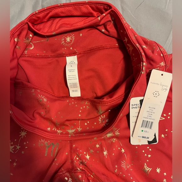 Nanette Lepore Size:L Women Play Compression Leggings Granberry/Rose Gold - Picture 9 of 11